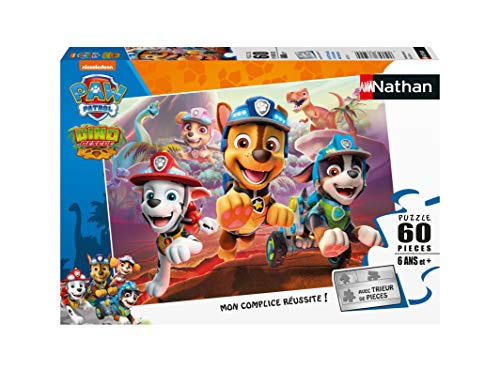 Puzzles Nathan 4005556865758 60 Teile-Paw Patrol zur Rettung der Dinosaurier Pat'Patrouille Puzzle Kinder von Ravensburger