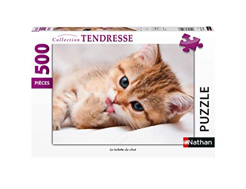 Puzzles Nathan 4005556872411 500 Teile Die Toilette der Katze Puzzle für Erwachsene von NATHAN