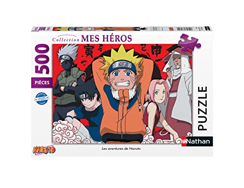 Nathan 87280 Puzzle, Naruto-Abenteuer, Erwachsene und Kinder ab 12 Jahren, hochwertiges Puzzle, perfekte Unterputz von NATHAN