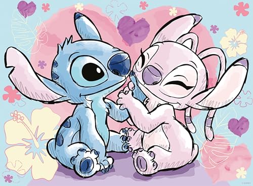 Nathan 4005556873227 500 Teile – Stitch & Angel/Disney Puzzle für Erwachsene, Blau (and Possibly, but not explicitly erwähnt) von NATHAN