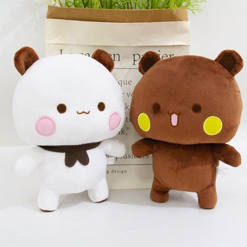 NAVESO 2 Stück Bubu Dudu Kuscheltier, Bär Panda Bubu Dudu Kuscheltier, Pandabär Kuscheltier Kissen, Bubu Dudu Plüsch, Bubu Dudu Figur, Panda Kuscheltier Kawaii, Cartoon Panda Plüschtier Kindergeschenk von NAVESO