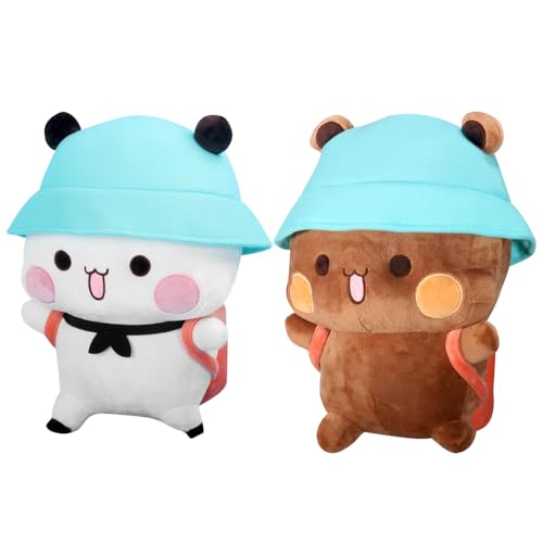 NAVESO 2 Stück Bubu Dudu Kuscheltier, Bär Panda Bubu Dudu Kuscheltier, Pandabär Kuscheltier Kissen, Bubu Dudu Plüsch, Panda Kuscheltier Kawaii, Bubu Dudu Figur, Cartoon Panda Plüschtier Kindergeschenk von NAVESO