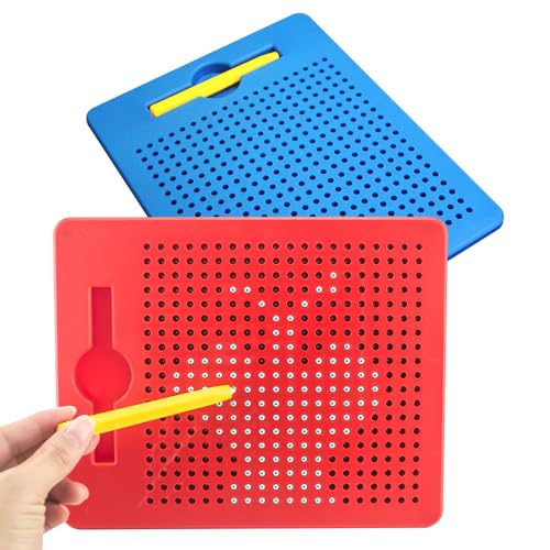 NAVESO Magnettafel Kinder, 2 Stück Magnetische Zeichentafel, Magnetische ZeiKinder, Magische Magnetspiel, Magnet Spielchenbrett, Magnet Spiel, Magnet Spielzeug mit Stift für Pädagogische Geschenke von NAVESO