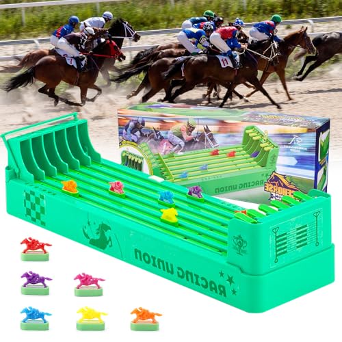 NAVESO Pferderennen Spiel Elektrisch, Pferderennen Brettspiel, Horse Racing Game, Horse Racing Board Game, Pferderennen Tischspiel für Familienspiel, Erwachsene und Kinder von NAVESO