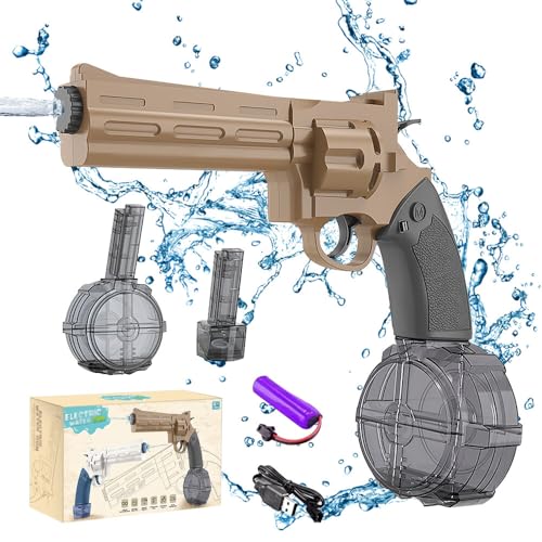 NAVESO Wasserpistole Elektrisch, Automatische Wasserpistole, 450CC + 150CC Auto Water Gun Electric, Wasserpistole mit Großer Reichweite, Elektrischer Wasserblaster für Erwachsene Kinder von NAVESO