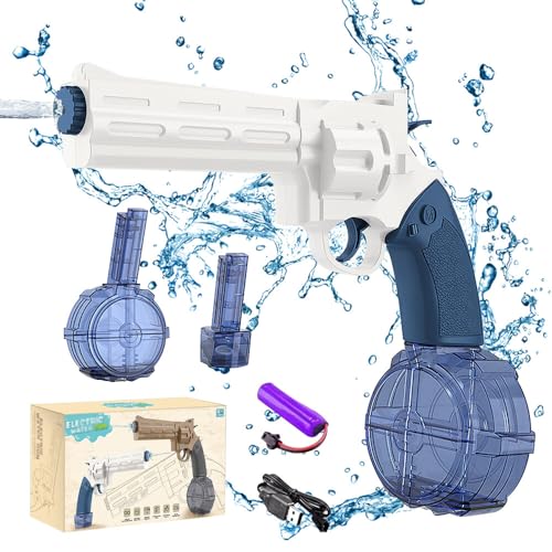 NAVESO Wasserpistole Elektrisch, Automatische Wasserpistole, 450CC + 150CC Auto Water Gun Electric, Wasserpistole mit Großer Reichweite, Elektrischer Wasserblaster für Erwachsene Kinder von NAVESO