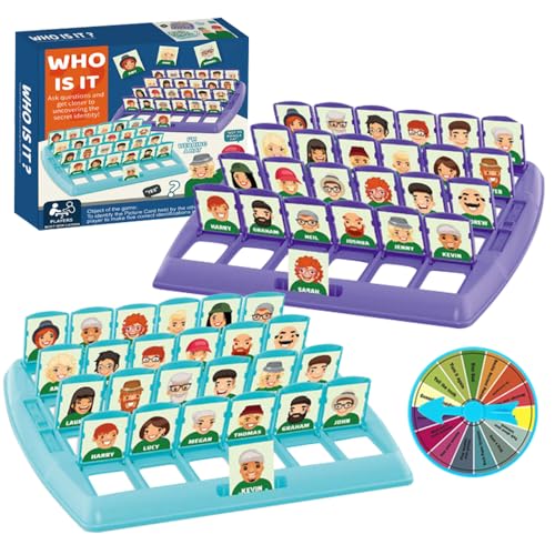 NAVESO Wer Ist Es Spiel, Wer Ist Es Lustiges Ratespiel Brettspiel, Wer Bin Ich Spiel, Brettspiele Kinder, Family Erraten Spiele, Guess Who Board Game, Brettspiel für Eltern Kind Interaktives Spielzeug von NAVESO