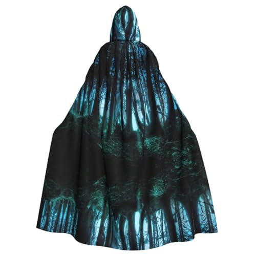 NBSNGSLS Kapuzenumhang mit Aufdruck "Ghost Hid Behind The Trees" für Herren und Damen, Halloween, Cosplay von NBSNGSLS