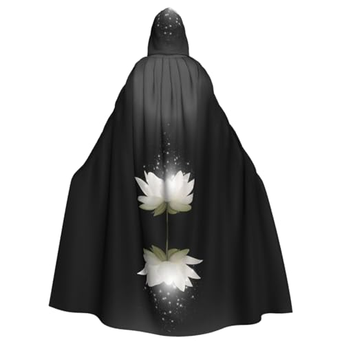 NBSNGSLS Kapuzenumhang mit Lotusblumen-Druck, für Herren und Damen, Halloween, Cosplay von NBSNGSLS