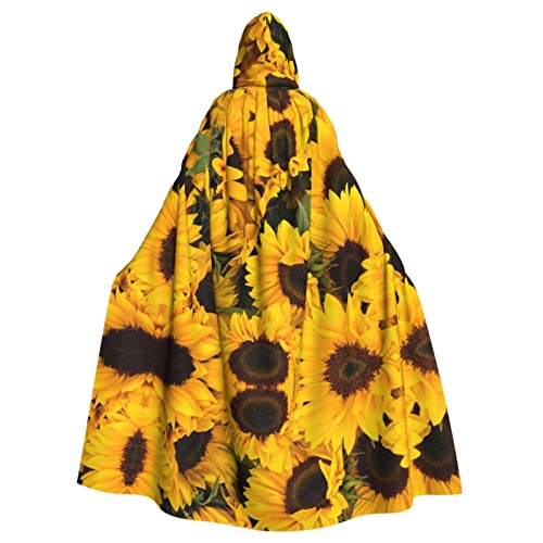 NBSNGSLS Kapuzenumhang mit Sonnenblumen-Druck, für Herren und Damen, Halloween, Cosplay von NBSNGSLS