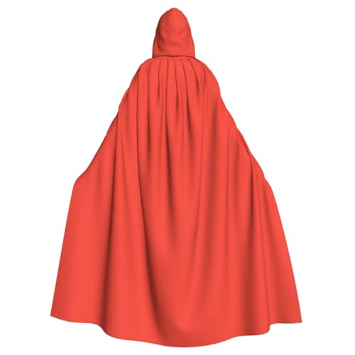 NBSNGSLS Kapuzenumhang mit korallenrotem Druck, für Herren und Damen, Halloween, Cosplay von NBSNGSLS