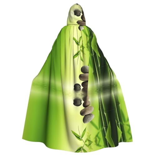 NBSNGSLS Zen Stone Spa Print Kapuzenumhang Kostüm Umhang für Herren Damen Halloween Cosplay von NBSNGSLS