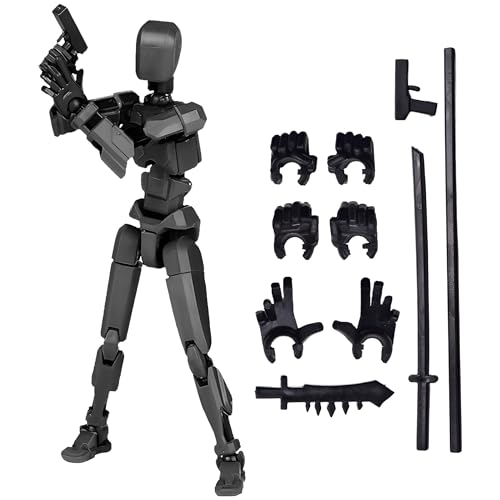 T13 Action Figure 3D Printed Multi-Jointed Movable Figures Robot Action Figure Lucky 13 Roboter-Actionfigur Desktop-Dekorationen von NCBAKMV