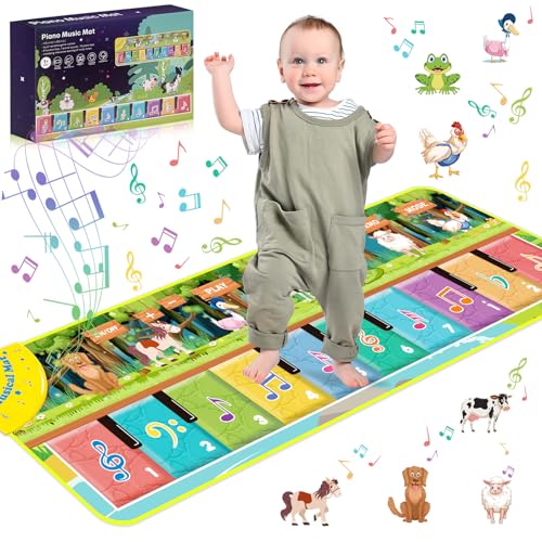 NCKIHRKK Baby Spielzeug ab 1 Jahr Junge Mädchen, Klaviermatte mit 7 Tierrufe, Geschenk Baby Spielzeug 1 Jahr, Tanzmatte Kinder Spielzeug ab 1 Jahr, Musik Spielzeug ab 1 2 Jahr, KKMat-A07 NCKIHRKK Baby Spielzeug ab 1 Jahr Junge Mädchen, Klaviermatte mit 7 Tierrufe, Geschenk Baby Spielzeug 1 Jahr, Tanzmatte Kinder Spielzeug ab 1 Jahr, Musik Spielzeug ab 1 2 Jahr, KKMat-A07 von NCKIHRKK