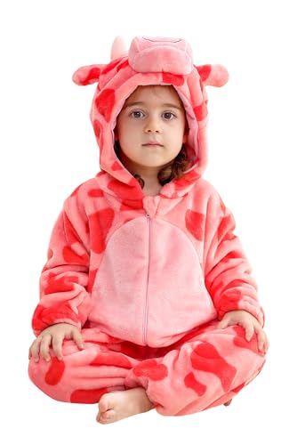 NEAWEALY Jungen Kuh Kostüme für Baby Mädchen Tier Overall mit Kapuze Halloween Party Kostüm Bodysuit 18-24 Monate NEAWEALY Jungen Kuh Kostüme für Baby Mädchen Tier Overall mit Kapuze Halloween Party Kostüm Bodysuit 18-24 Monate von NEAWEALY