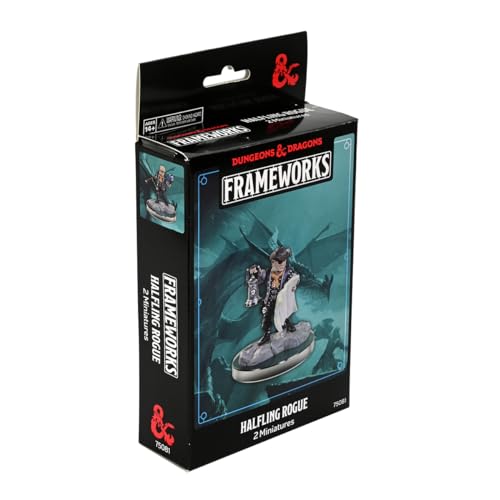 Dungeons & Dragons Frameworks: Welle 2A: Männlicher Halfling Rogue – unbemalt, unmontiert auf Sprue & anpassbarer Mini | WizKids D&D Figur von WizKids