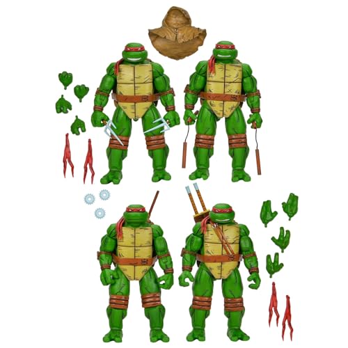 Leonardo, Raphael, Michelangelo & Donatello Actionfigur, 17,8 cm, Teenage Mutant Ninja, Turtles: Mirage Comics, NECA Collectibles von NECA