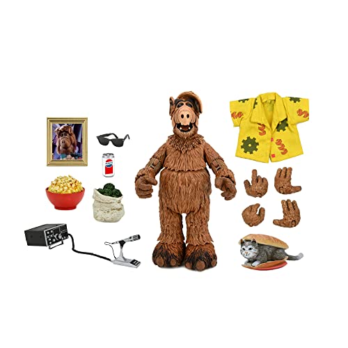 NECA Alf 7" Scale Actionfigur Ultimate Alf aus Kunststoff, Geschenkverpackung. von NECA