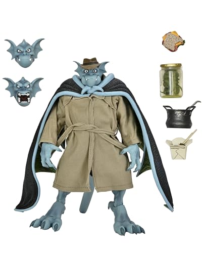 NECA Gargoyles - Actionfigur im Maßstab 1:7, Detective Broadway Silver Falcon (mit geschlossenen Flügeln) von NECA