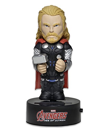 NECA NECA61492 - Marvel Avengers Age of Ultron - Thor Solar Powered Body Knocker Bobble Head Wackelkopf 15 cm von NECA