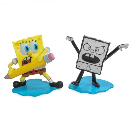 NECA Spongebob Schwammkopf | Offiziell lizenzierte Sammelfiguren, 12,7 cm Maßstab, 2er-Pack, Amazon Exclusive, Spongebob und DoodleBob von NECA