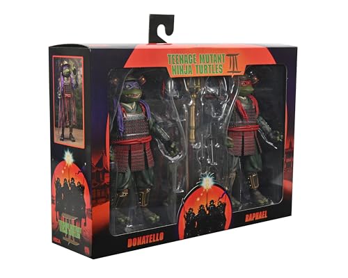 NECA Teenage Mutant Ninja Turtles 3 (Film) – Turtles in Time, Actionfiguren im Maßstab 1:7, Donatello & Raphael, 2er-Pack von NECA