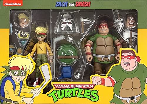 NECA Teenage Mutant Ninja Turtles Zach & Smash Actionfiguren-Set zum Sammeln, 17,8 cm von NECA