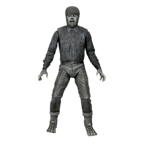 NECA - Universal Monsters Ultimate Wolf Man B&W 7 Actionfigur, Weiß von NECA