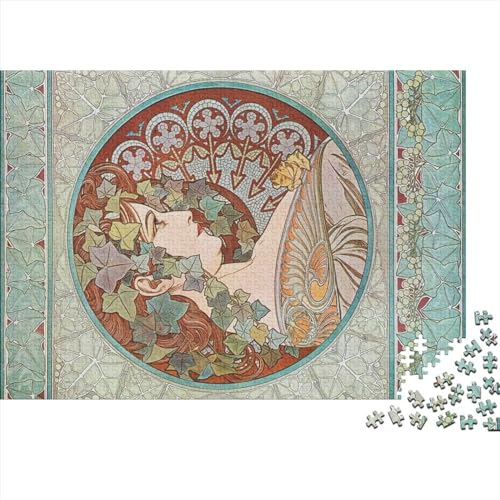 Alphonse Maria Mucha Kunst 1000 Stück Puzzle Für Erwachsene-Puzzle 1000 Teile Große Puzzles Lernspiel Spielzeug Geschenk Für Die Wanddekoration von NEDLON