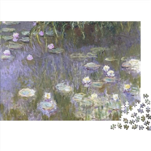Claude Monet Holz Water Lilies Puzzle, 300 Teile Gemälde Puzzles, Weltberühmte Gemälde, Lernspiel Herausforderung Spielzeug Tolles Geschenk, Übung Für Den Geist von NEDLON