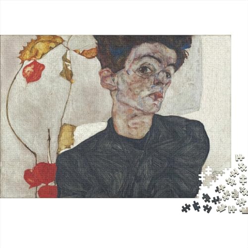 Egon Schiele Kunst Holz-Puzzle Für Erwachsene 300 Teile, Hölzernes Museum Puzzle, Weltberühmte Gemälde Puzzles, Lernspiele, Tolles Geschenk, Wohnkultur 300pcs von NEDLON