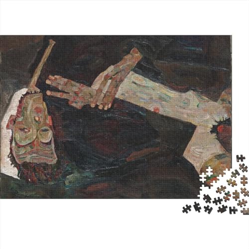 Egon Schiele Kunst Puzzle 300 Teile, Museum Puzzle Für Erwachsene, Lustige Gemälde Puzzle Erwachsene Anspruchsvoll,Impossible Puzzle,ideal Als Wandbild von NEDLON