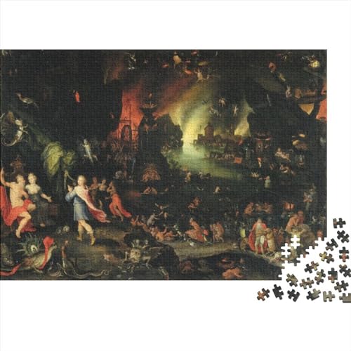 Hieronymus Bosch Puzzle, Gemälde Holzpuzzle, Weltberühmte Gemälde Puzzles 1000 Teile, Museum Puzzle, Gehirntraining Spielzeug Für Kinder, Impossible Puzzle von NEDLON