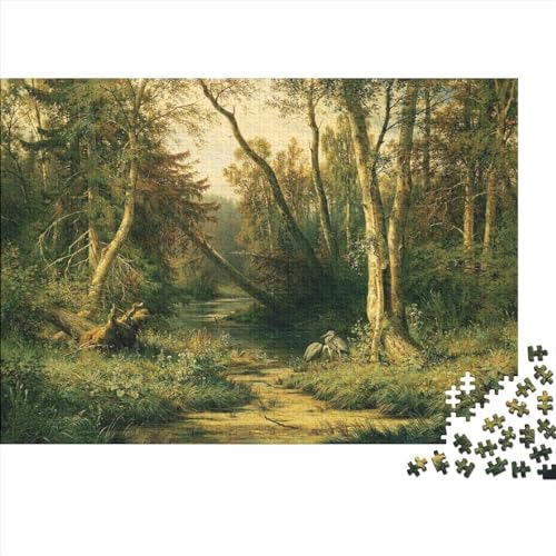 Ivan I. Shishkin Gemälde Puzzles 1000 Teile, Museum Puzzle DIY Holzpuzzle, Weltberühmte Gemälde Klassische Puzzles Spielzeug, Familienspaß Jigsaw Board 1000pcs von NEDLON