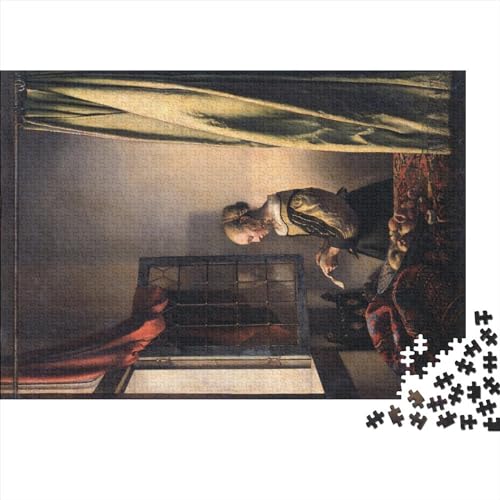 Johannes Vermeer Girl Reading A Letter at An Open Window Holz-Puzzle, Impossible Puzzle, Gemälde Puzzles Für Erwachsene, Girl Reading A Letter at An Open Window Puzzle, Puzzlespiel Für Jugendlich von NEDLON
