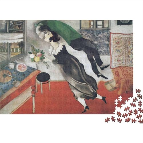 Marc Chagall Puzzle 300 Teile,Puzzles Für Erwachsene,Impossible Puzzle, Geschicklichkeitsspiel Für Die Ganze Familie, Puzzle Farbenfrohes von NEDLON