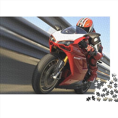 Motorrad Puzzle, Motorroller Puzzles Personalisiert 1000Teile Für Jungen Mädchen Holzpuzzle, Moto Puzzle Farbenfrohes, Motorbike Puzzle von NEDLON