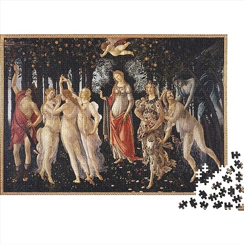 Sandro Botticelli The Spring Puzzle 1000 Teile Erwachsene, 1000 Teile Jigsaw Lustige Puzzles Geschenk-Idee Für Geburtstag,Weihnachten,Halloween Und Valentinstag von NEDLON