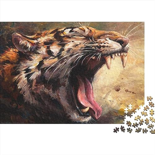 Tiger Tiere Puzzle, Holzpuzzle, Puzzles 500 Teile, Puzzle, Gehirntraining Spielzeug Für Kinder, Impossible Puzzle von NEDLON