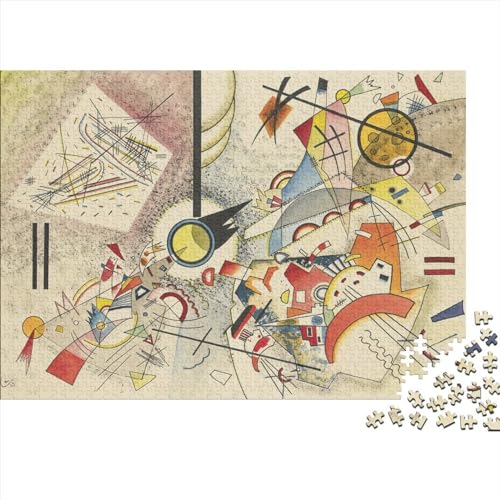 Wassily Kandinsky Weltberühmte Gemälde 1000 Stück Puzzle Für Erwachsene-Puzzle 1000 Teile Große Puzzles Lernspiel Spielzeug Geschenk Für Die Wanddekoration von NEDLON