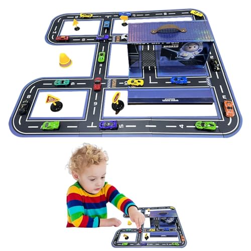 Autos Rennstrecke,Autorennstrecke - Auto-Puzzlespiele Spielzeug-Rennwagen Spielzeugautos für Kleinkinder | Die kreative Supercar-Form des Weltraumthemas verbessert die Eltern-Kind-Interaktion für Kind von NEECS