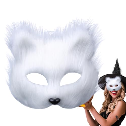 NEECS Lustige Gesichtsbedeckung | Half Face Furry Cosplay - Wiederverwendbares Half Face Furry Cosplay Kostüm für Maskerade Party Bühnenauftritte von NEECS