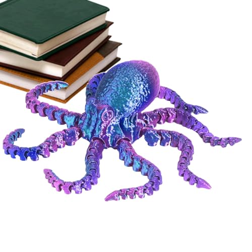 NEFLUM 3D-Gedruckter Oktopus-Zappelspielzeug, 3D-Gedruckter Oktopus flexibel - Gelenkige Oktopus-Sammelfigur,Fesselndes Zappel- und Stressabbau-Meerestier, kreatives -Ornament für die von NEFLUM