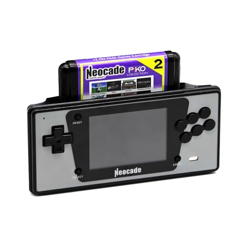 NEOCADE Retro-Handheld-Konsole für Mega Drive mit 3,5-LCD-Bildschirm, 12 MD-Multi-Games-Cartridges und 20 eingebauten von NEOCADE