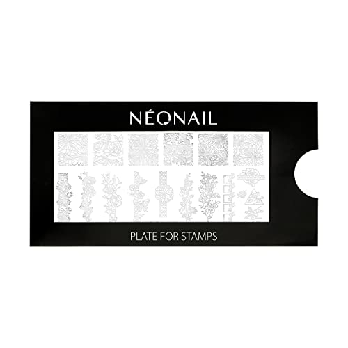 NEONAIL Stamping Plate 19 - Stamping Platte - Schablonen Platte - Nail Art - Nageldesign - Nagel Stempel Schablone - French Nails Schablone - Nagelkunst Stempel von NÉONAIL