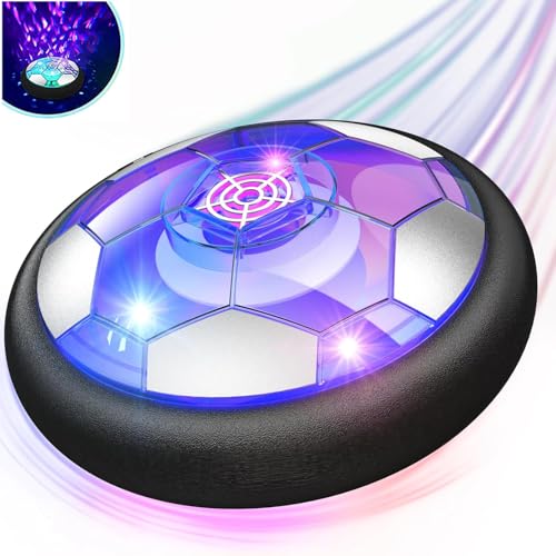 NEOVSUNY Air Power Fußball Kinderspielzeug, Wiederaufladbar Hover Soccer Ball Fussball mit LED Licht,Kinder Spielzeug Geschenke ab 3 4 5 6+ Jahre Jungen Mädchen,Indoor Outdoor Interaktive Sportspiele von NEOVSUNY