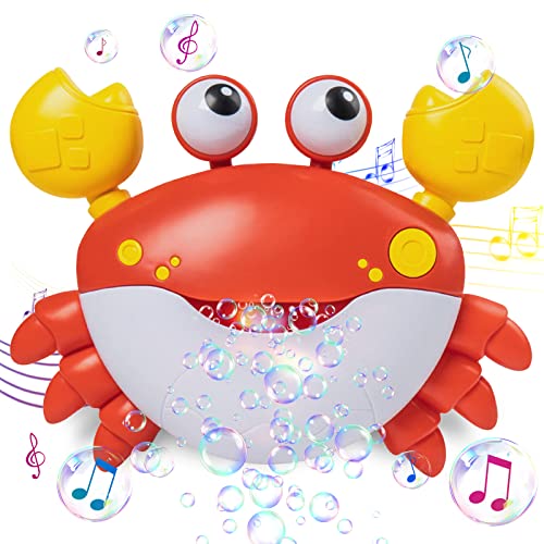 Baby Badewannenspielzeug,Krabbe Badespielzeug Bubble Mit Musik USB Aufladung,Badespielzeug Baby ab 1 2 3 4 5 Jahr,Baby Wasserspielzeug Badewanne Spielzeug Kinder,Geschenke für Jungen und Mädchen von NEOVSUNY