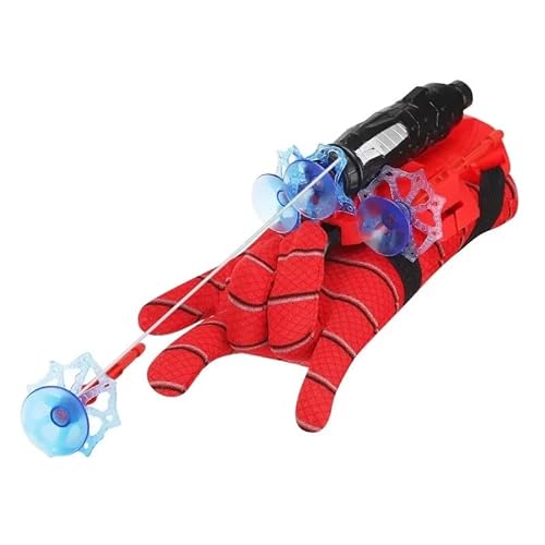 Spider Launcher Handschuh Handgelenk Spielzeug Set, Spider Web Shooter,Hero Handschuhe Spielzeug Held Launcher für Cosplay Handschuh Lustiges Lernspielzeug mit Kinder Maske Kinder Geschenk von NEOVSUNY