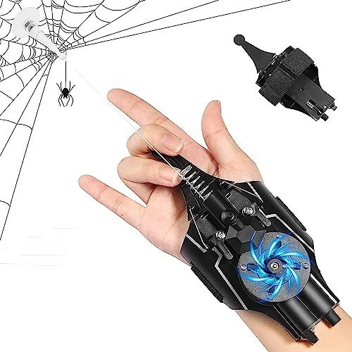 Spider Web Shooter,Spider Handschuhe Spinnennetz,Launcher-Handschuhe für Kinder,Web Launcher String Shooters Toy Superhelden-Rollenspiel-Spielzeug Tolles Geschenk Spider Cosplay Requisiten Schwarz von NEOVSUNY