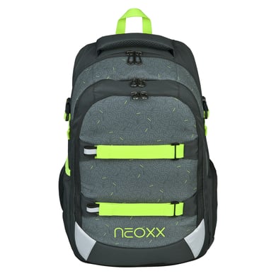 neoxx Active Pro Schulrucksack aus recycelten PET-Flaschen, grau von NEOXX